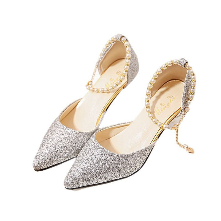 Damen Glitzernde Heels mit elegantem Perlenakzent und komfortablem Fußbett Drune