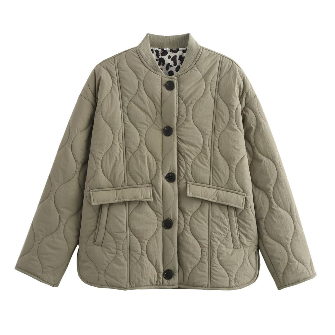 Damen gesteppte Übergangsjacke mit praktischen Taschen und elegantem Stehkragen Drune