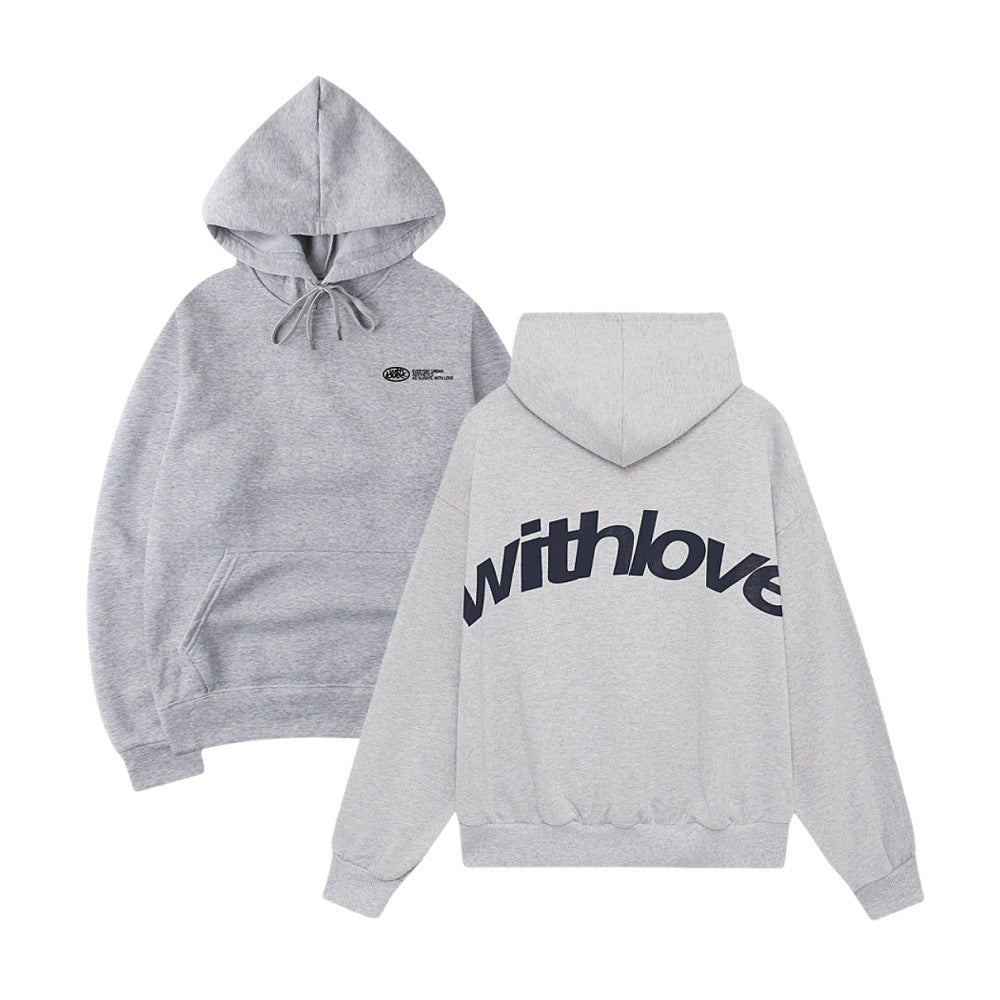 Unisex nan oversized Kapuzenpullover mit großflächigem Rückenprint, Kängurutasche und gerippten Bündchen Drune