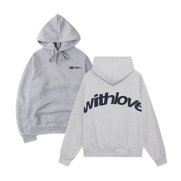 Unisex nan oversized Kapuzenpullover mit großflächigem Rückenprint, Kängurutasche und gerippten Bündchen Drune