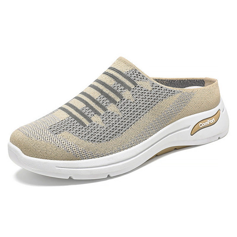 Damen nan gestrickter Slip-On Clog-Sneaker mit atmungsaktivem Sockenschuh und dämpfender Komfortsohle Drune