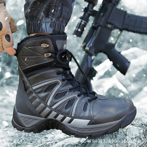 Damen Wasserdichte Winter-Trekkingstiefel mit isolierendem Futter und rutschfester Sohle Drune
