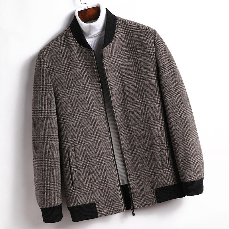 Herren modische Karojacke mit elastischen Bündchen und praktischen Taschen Drune