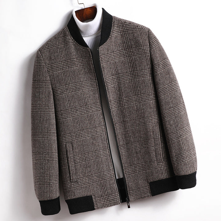 Herren modische Karojacke mit elastischen Bündchen und praktischen Taschen Drune