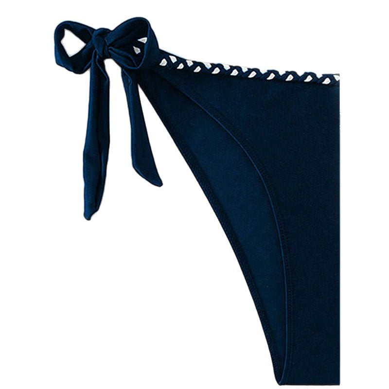 Damen Bandeau Bikini-Set mit raffinierten Rüschendetails und verstellbaren Bindebändern Drune