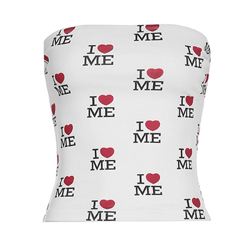 Damen Bandeau-Top mit modischem Druck Drune