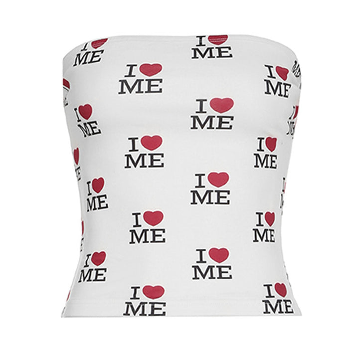 Damen Bandeau-Top mit modischem Druck Drune