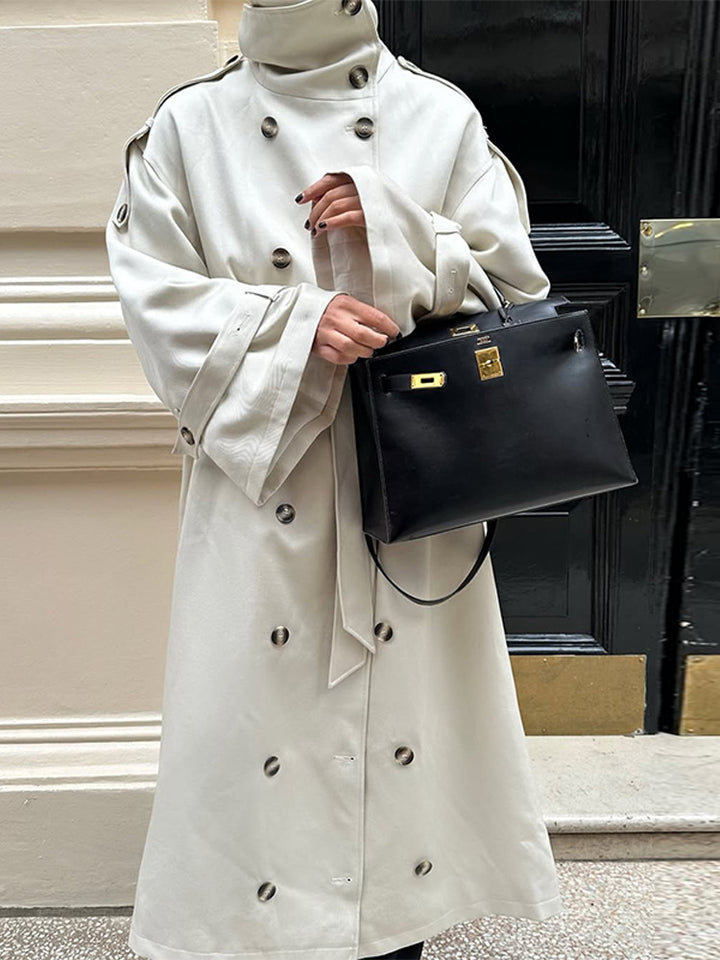 Damen luxuriöser Trenchcoat mit durchdachten Details Drune