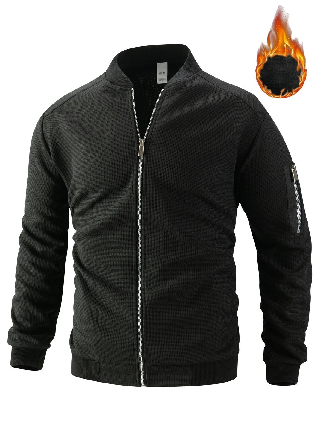 Herren Sportliche Bomberjacke mit Reißverschluss und strukturiertem Design Drune