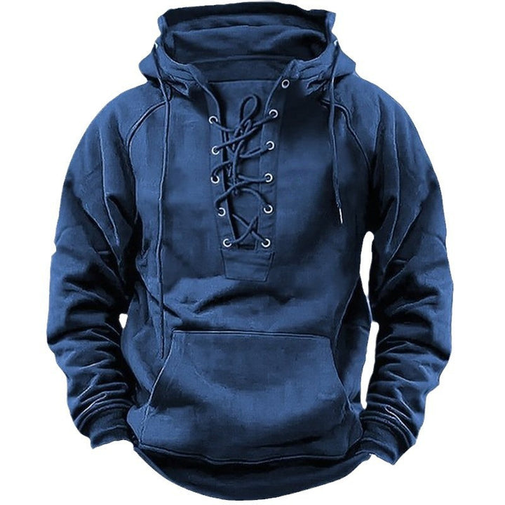 Herren Kapuzen Sweatshirt mit Schnürung Drune
