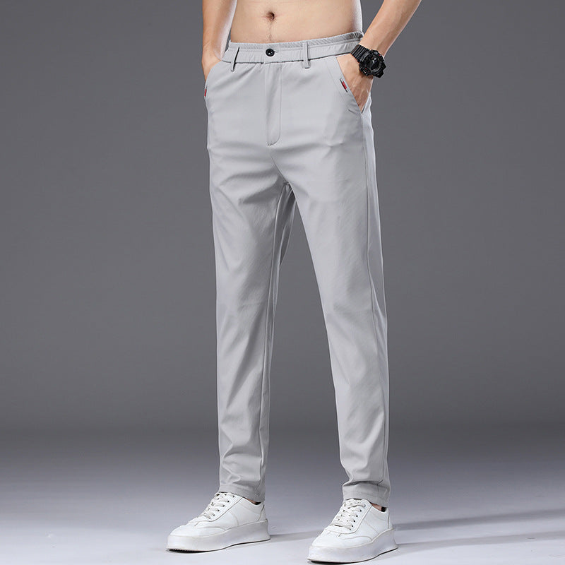 Herren modische und bequeme Chino-Hose mit elastischem Bund Drune