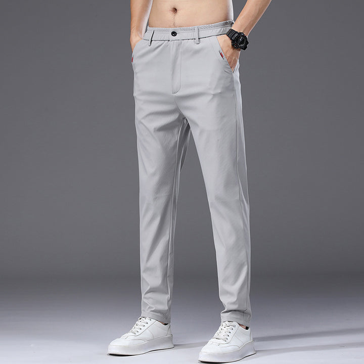Herren modische und bequeme Chino-Hose mit elastischem Bund Drune