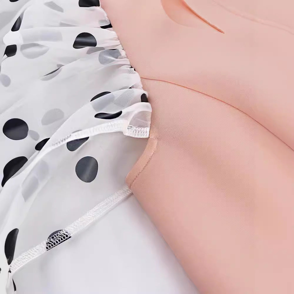 Damen Figurbetontes Kleid mit transparenten Puffärmeln Drune