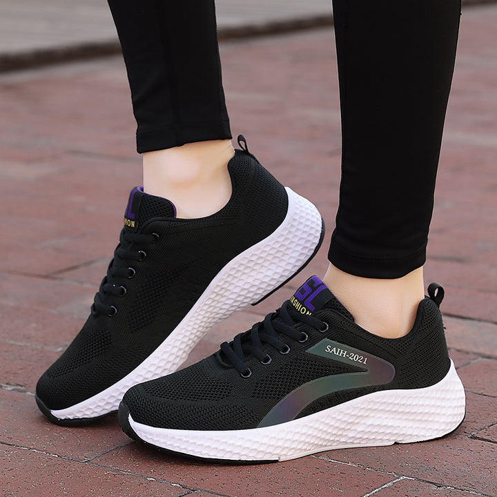 Damen nan nahtloser Strick-Sneaker mit elastischem Einstieg, Waben-Zwischensohle und anatomischem Komfortfußbett Drune