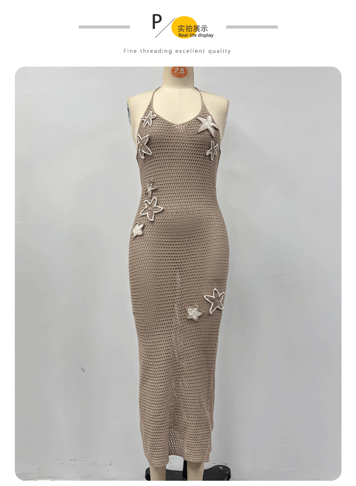 Damen Eleganter Häkel-Überwurf mit maritimen Akzenten Drune