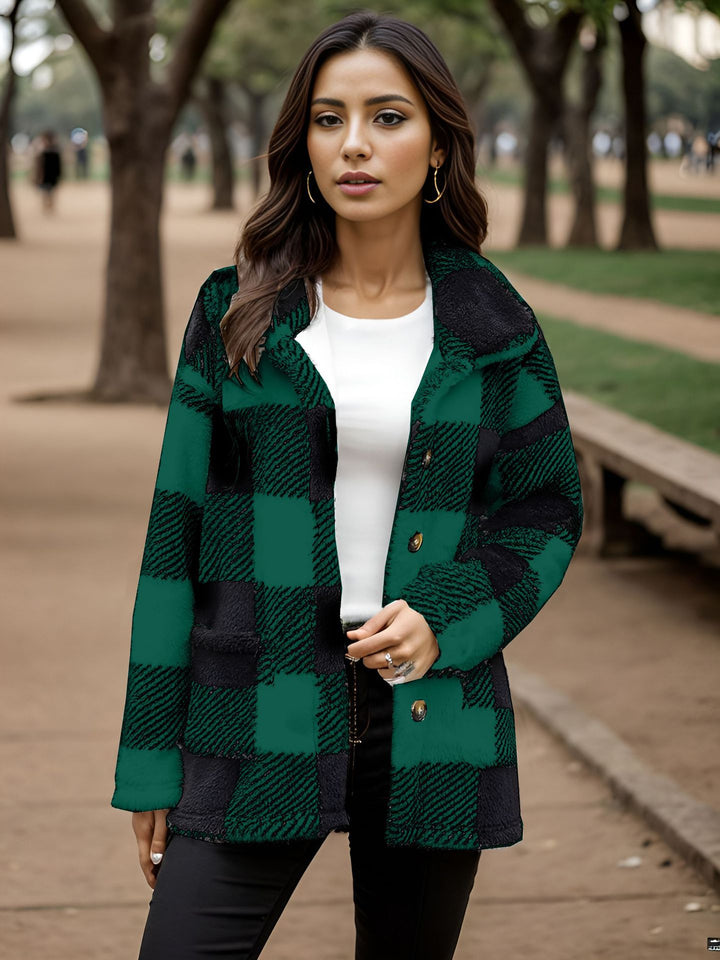 Damen Gemusterte Frottierjacke mit praktischen Taschen und trendigem Schnitt Drune