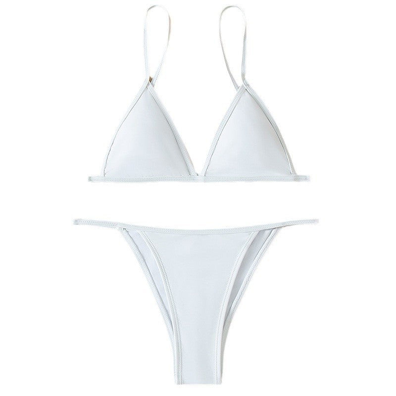 Damen Triangel-Bikini mit zarten Trägern und minimalistischem Design Drune