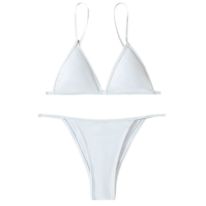 Damen Triangel-Bikini mit zarten Trägern und minimalistischem Design Drune