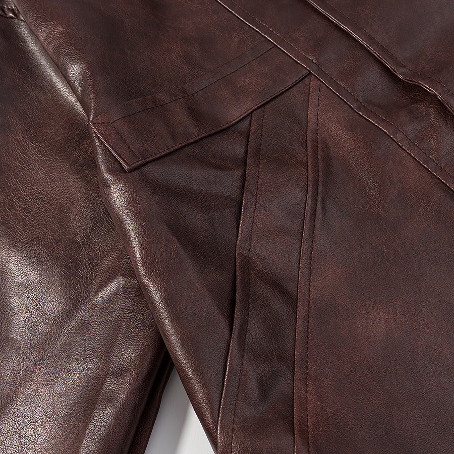 Damen Kunstlederjacke im modernen Schnitt mit lässigen Taschen Drune