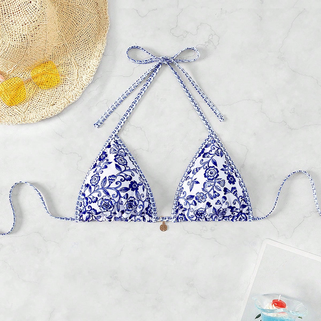 Damen Leopardenmuster Bikini-Set mit verstellbaren Trägern Drune