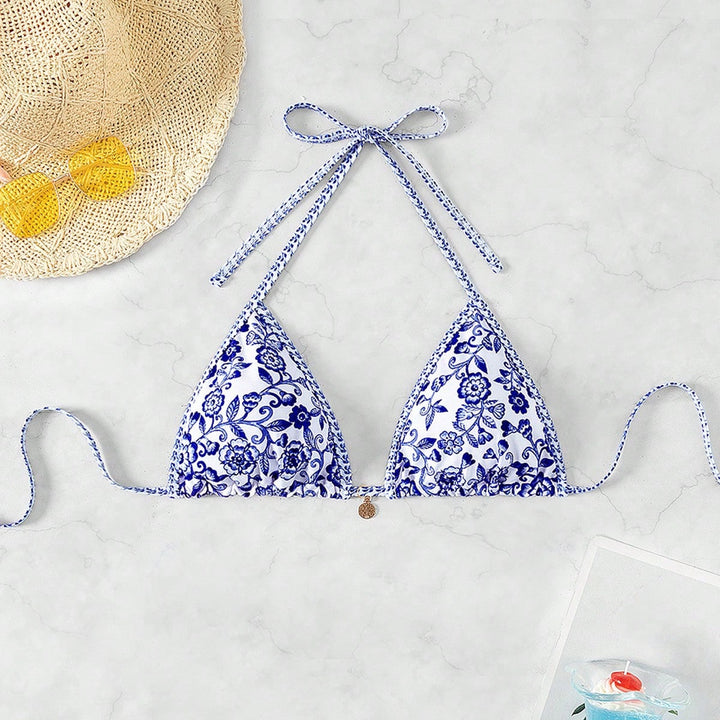 Damen Leopardenmuster Bikini-Set mit verstellbaren Trägern Drune