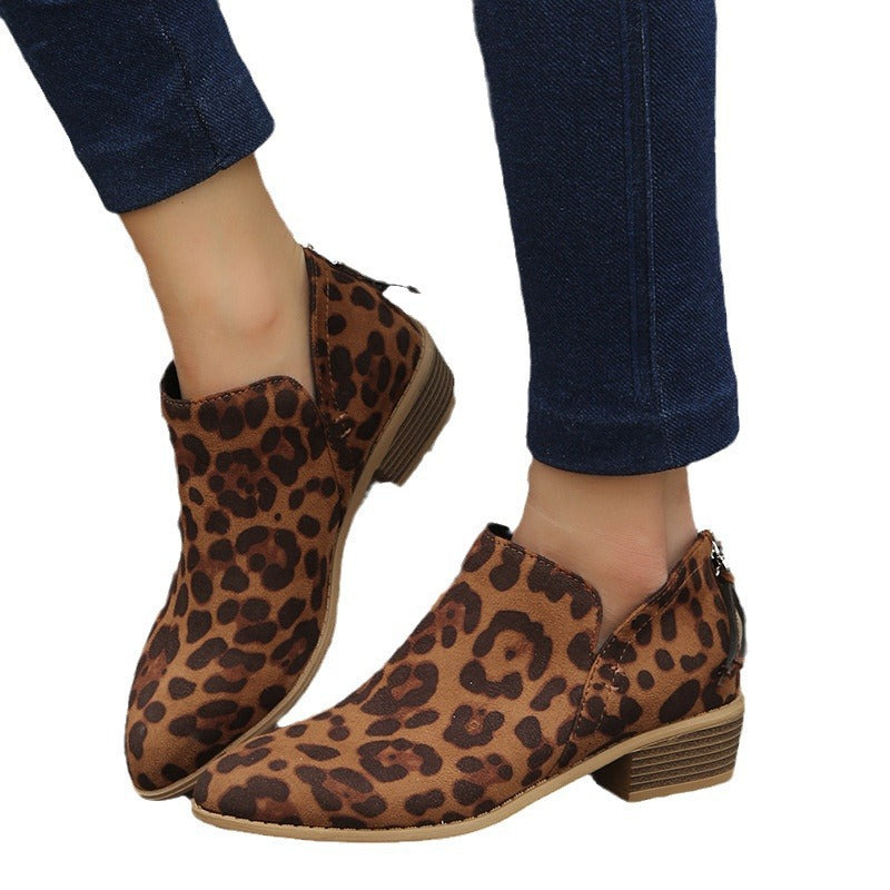 Damen nan spitz zulaufende Schlupf-Ankleboots mit kleinem Blockabsatz und ergonomischem Komfortfußbett Drune