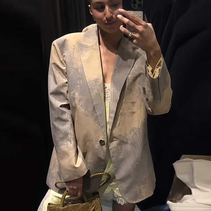 Damen Oversized Blazer mit kunstvollem Farbverlauf Drune