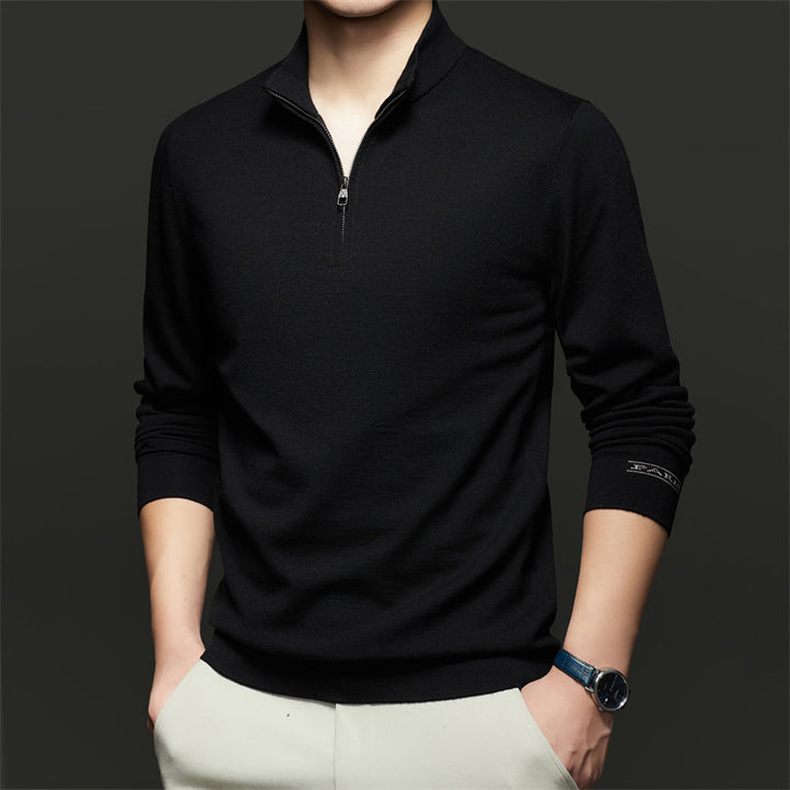 Herren Sweatshirt mit modernem Stehkragen und Reißverschluss Drune
