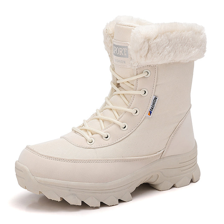 Damen winterliche Outdoor-Stiefel mit wärmeisolierendem Futter und rutschfester Sohle Drune