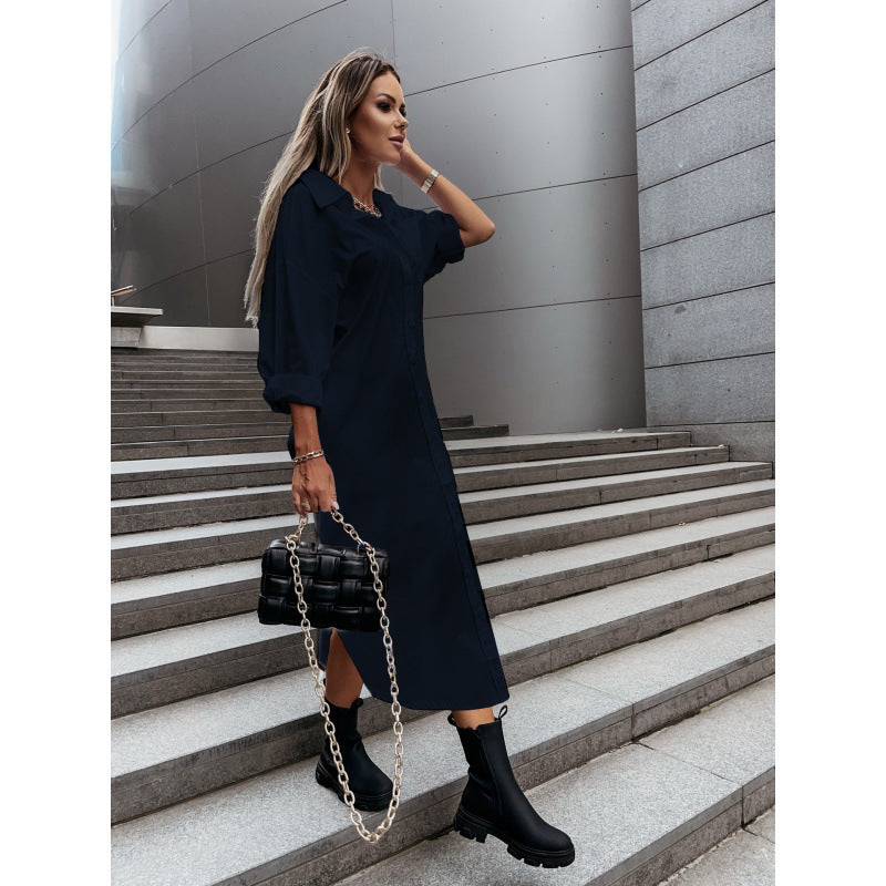 Damen Hemdblusenkleid Drune