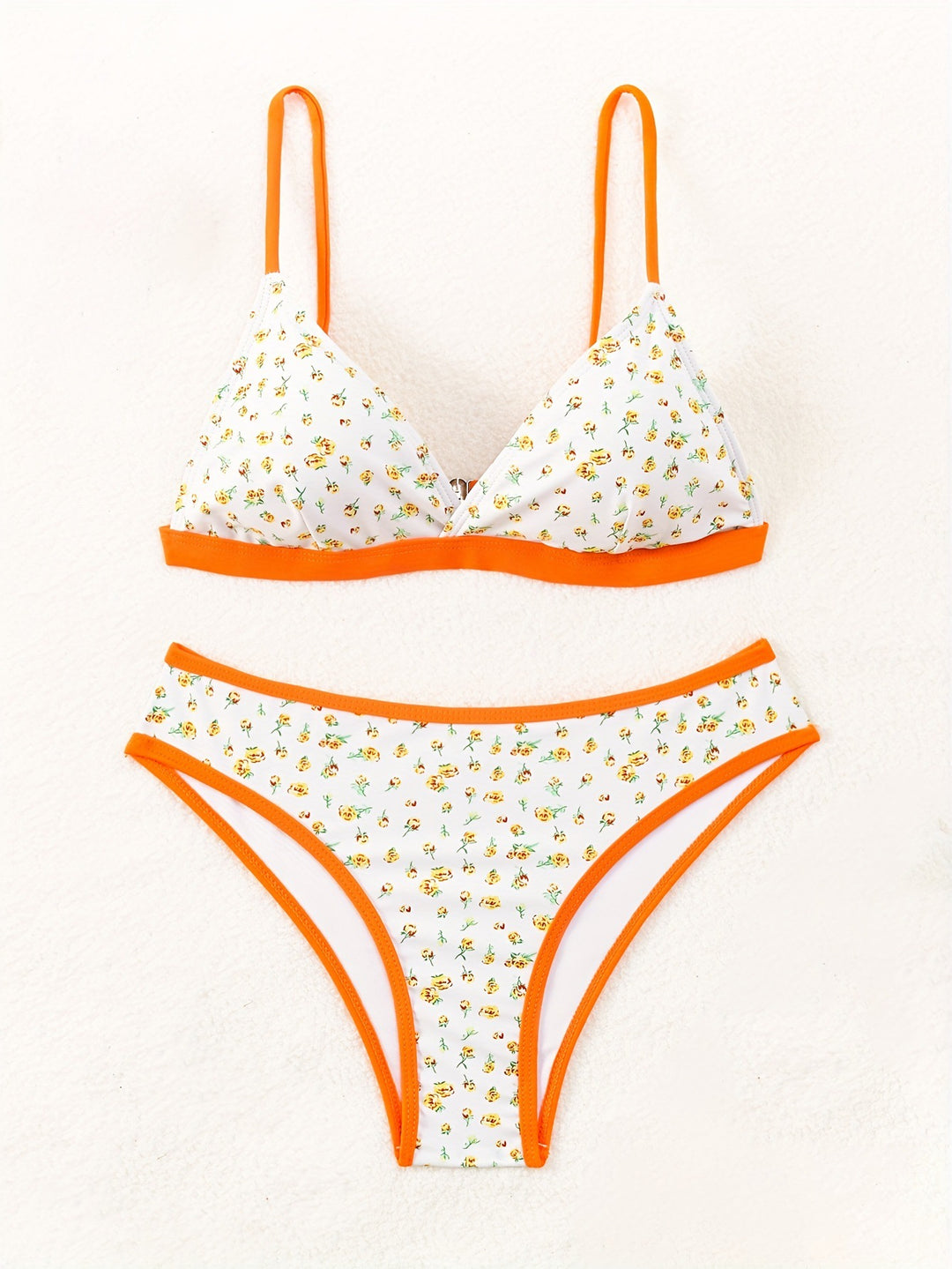 Damen Blumenmuster Bikini mit raffinierter Schnittführung Drune