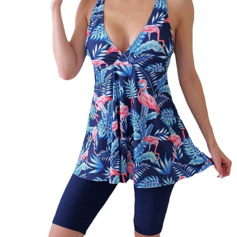 Damen Tankini-Set mit floralem Design und figurumspielender Passform Drune