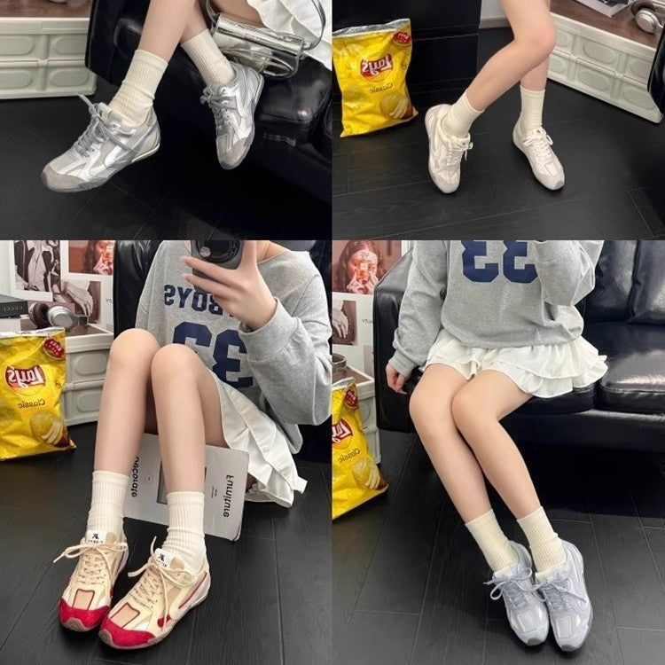 Damen Sportliche Sneakers mit atmungsaktivem Obermaterial und gepolsterter Innensohle Drune