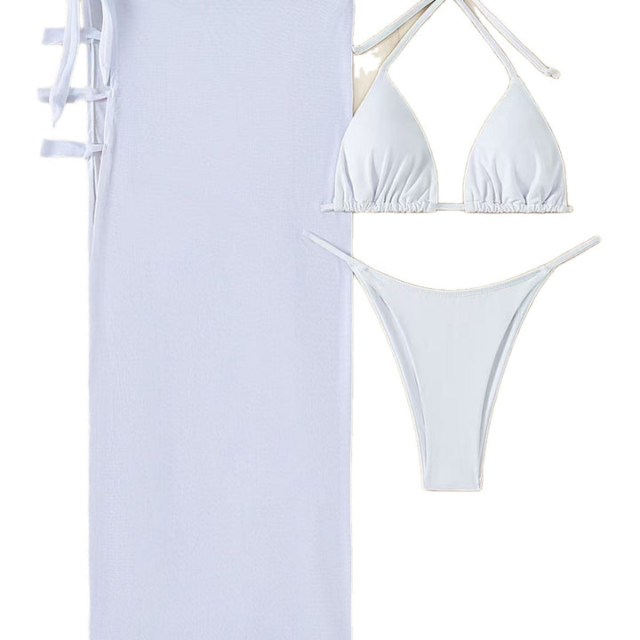 Damen Triangel-Bikini-Set mit eleganter Wickeloptik Drune