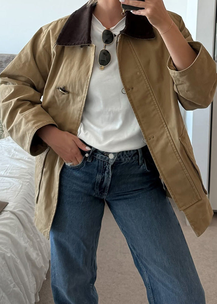 Drune | Corduroy Kragen Canvas Jacke