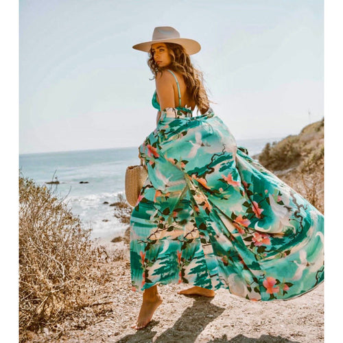 Damen Maxi-Kleid im Boho-Stil Drune