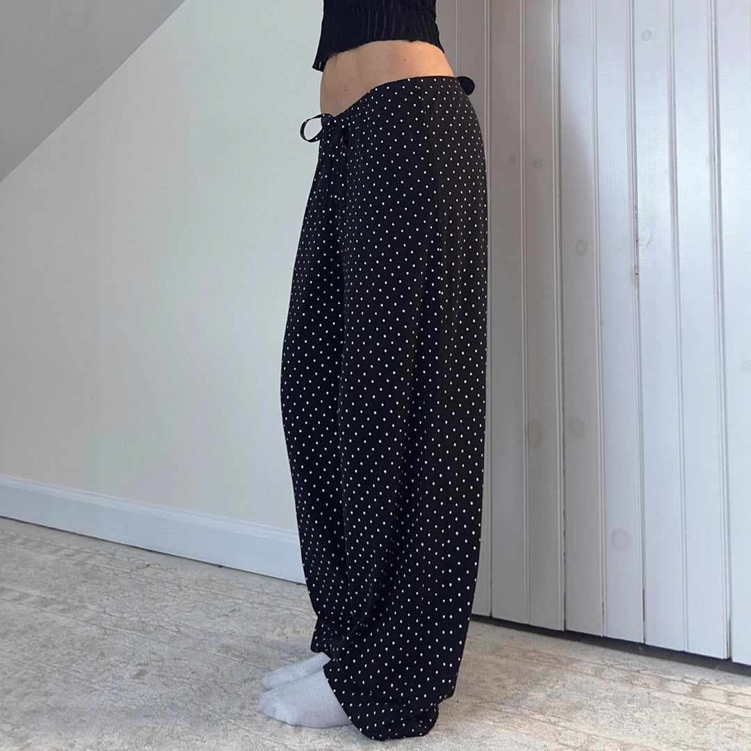 Damen lässige Freizeithose mit Punkten Drune