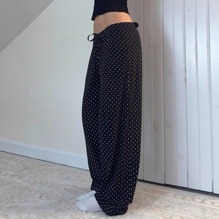 Damen lässige Freizeithose mit Punkten Drune