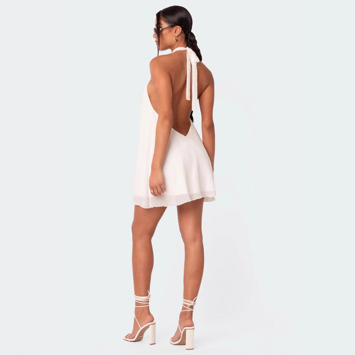 Damen Freizeitkleid mit Halterneck und fließendem Schnitt Drune
