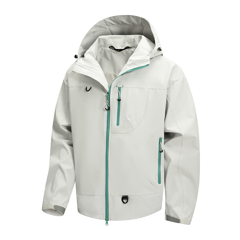 Herren technische Outdoor-Jacke mit wasserdichtem Gewebe und verstellbarem Kapuzensystem Drune