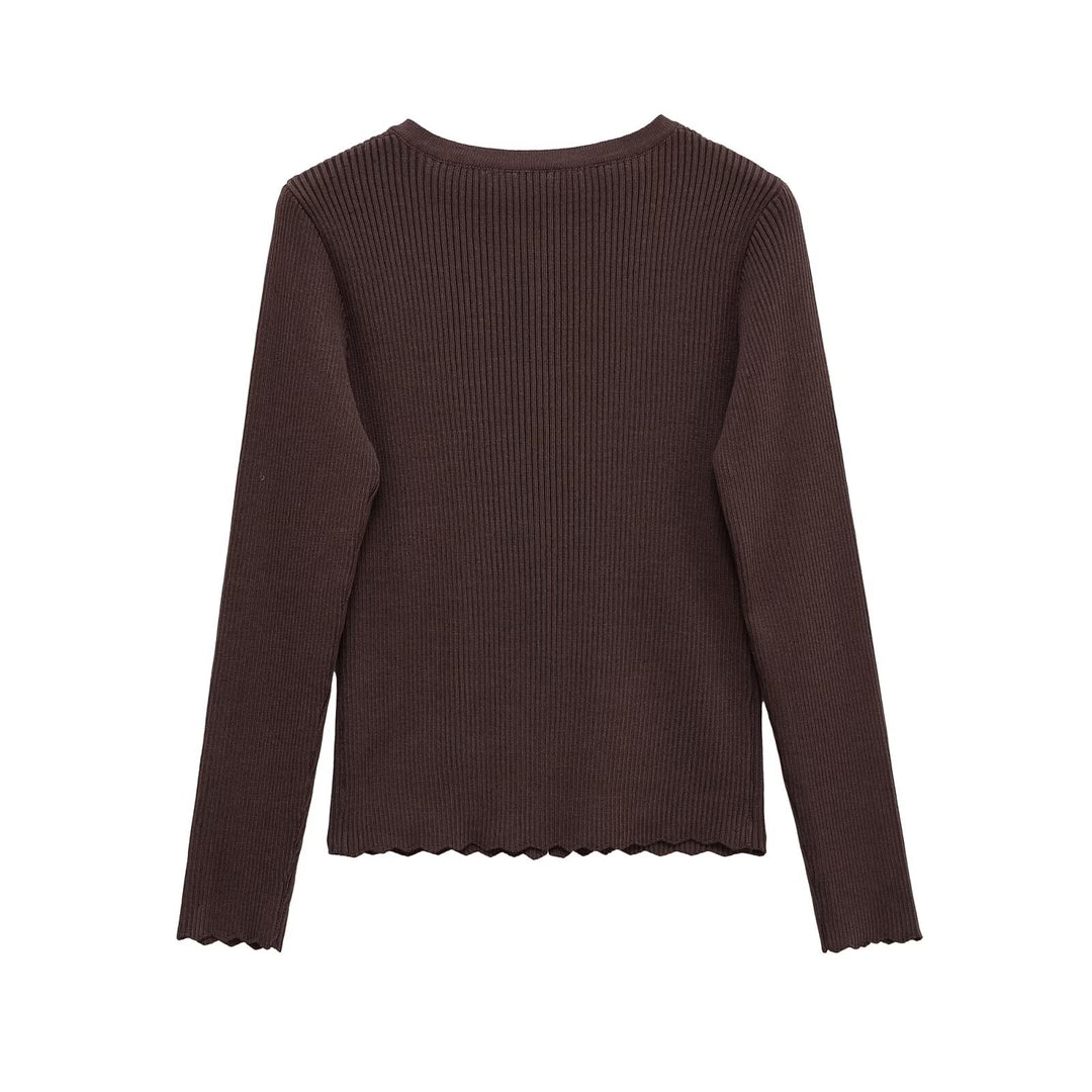 Damen Strickjacke mit dekorativen Knöpfen Drune