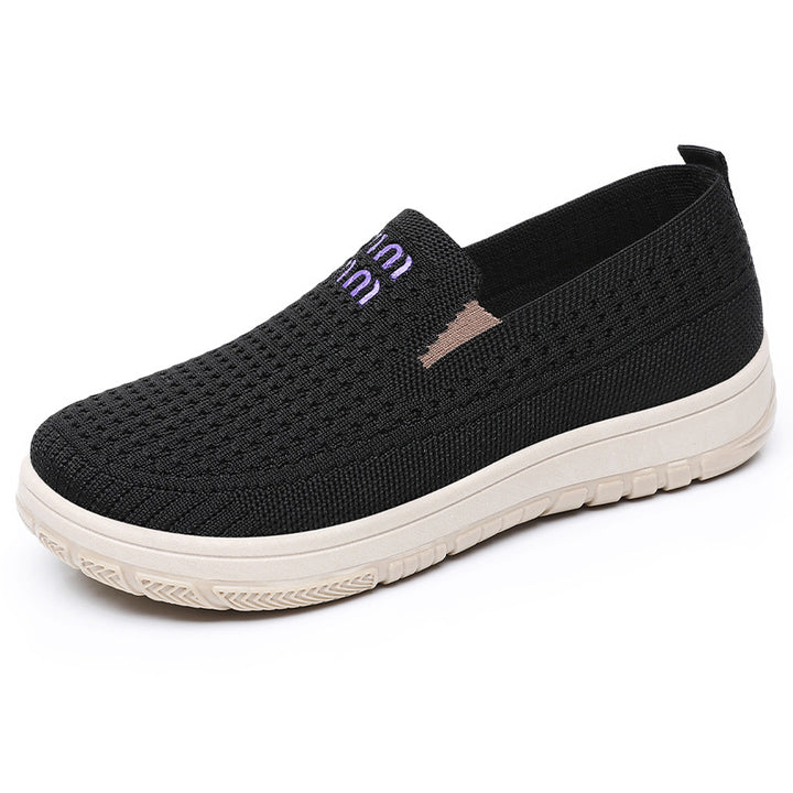 Damen nan nahtloser Strick-Slipper mit elastischem Einstieg und orthopädischer Memory-Fußbett-Stütze Drune