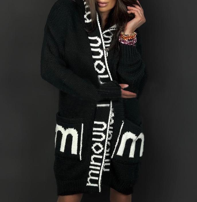Damen gemütlicher Hooded Cardigan Drune