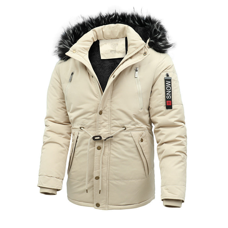 Herren isolierte Funktionsjacke mit abnehmbarer Kapuze Drune