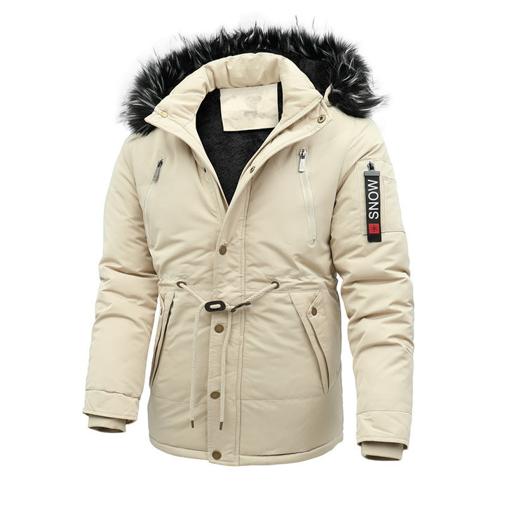 Herren isolierte Funktionsjacke mit abnehmbarer Kapuze Drune