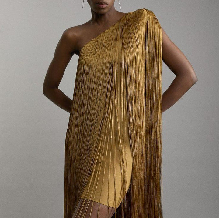 Damen Fransen-Kleid Drune