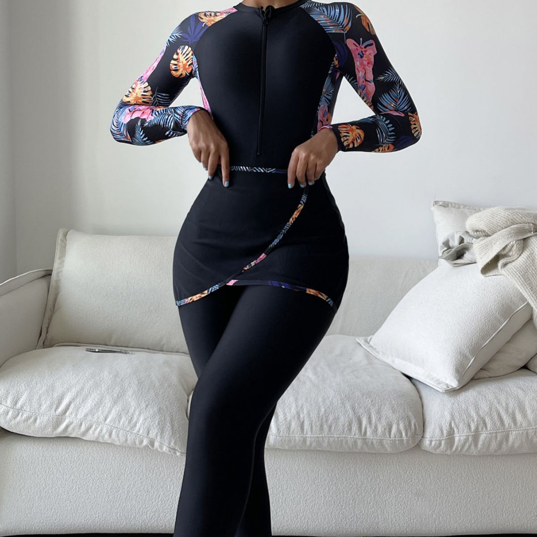 Damen Sportlicher Schwimmanzug mit UV-Schutz und femininem Wickeldesign Drune