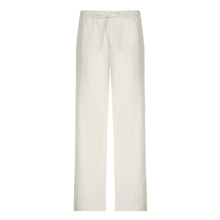 Damen weite Sommerhose mit verstellbarem Bund und praktischen Seitentaschen Drune