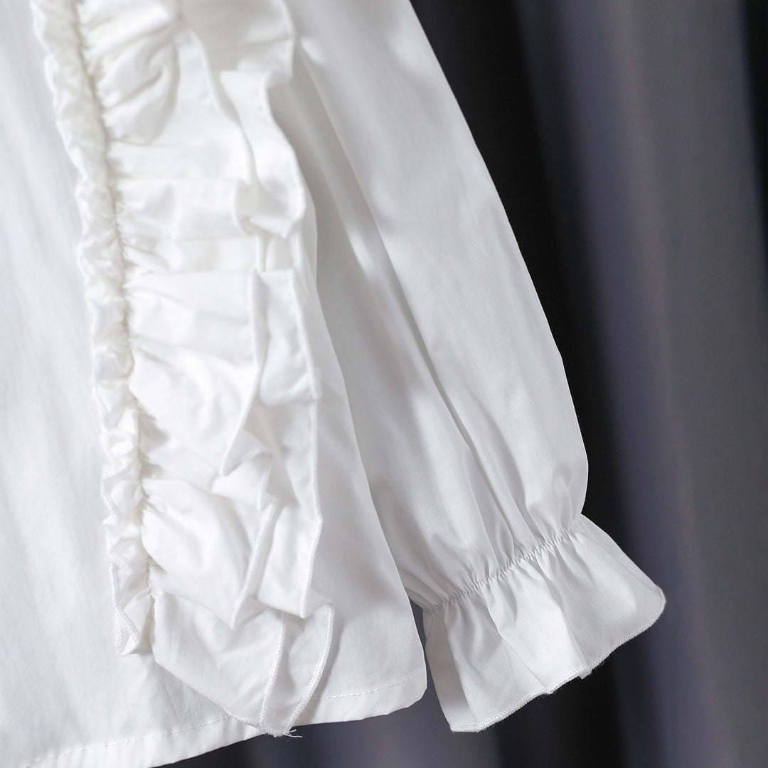 Mädchen Bluse mit Rüschendetails und eleganten Puffärmeln Drune