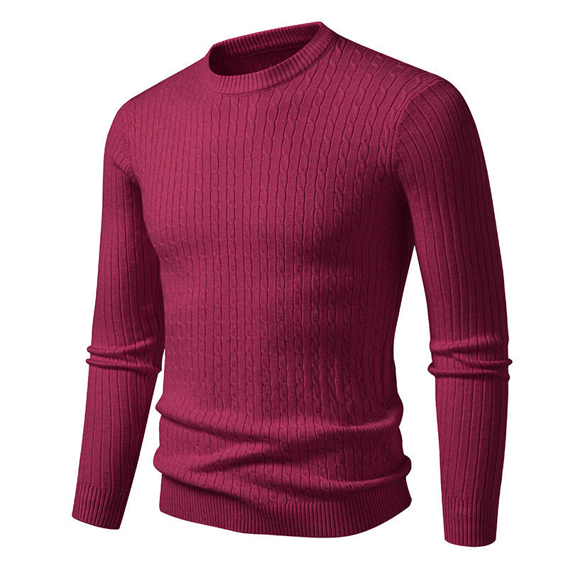 Herren modischer Strickpullover mit strukturiertem Zopfdesign Drune